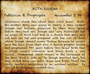 Acta Diurna—Rome’s Daily Newspaper - EARLY CHURCH HISTORY