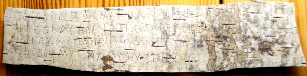 "Even those Italian savages...were wont, before paper and parchment came into use, to exchange letters written on tablets of wood roughly planed, or on strips of bark torn from the trees."