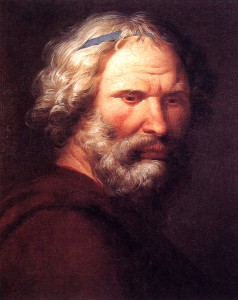 Oil painting of Archimedes by the Sicilian artist Giuseppe Patania (1780-1852)