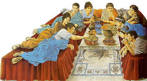 Reclining and Dining (and Drinking) in Ancient Rome