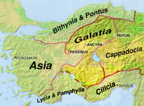 Region of Galatia - EARLY CHURCH HISTORY