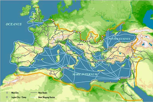 Roman Empire Trade Routes Map Ancient Roman Trade Routes | Early Church History