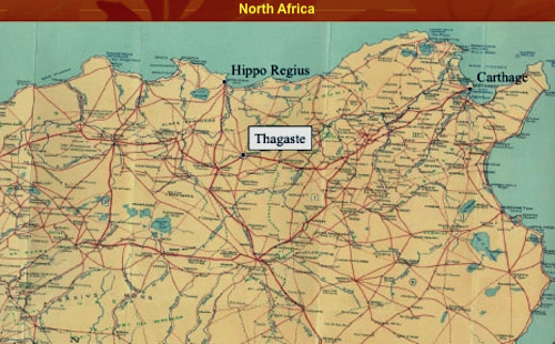 Thagaste Map Early Church History